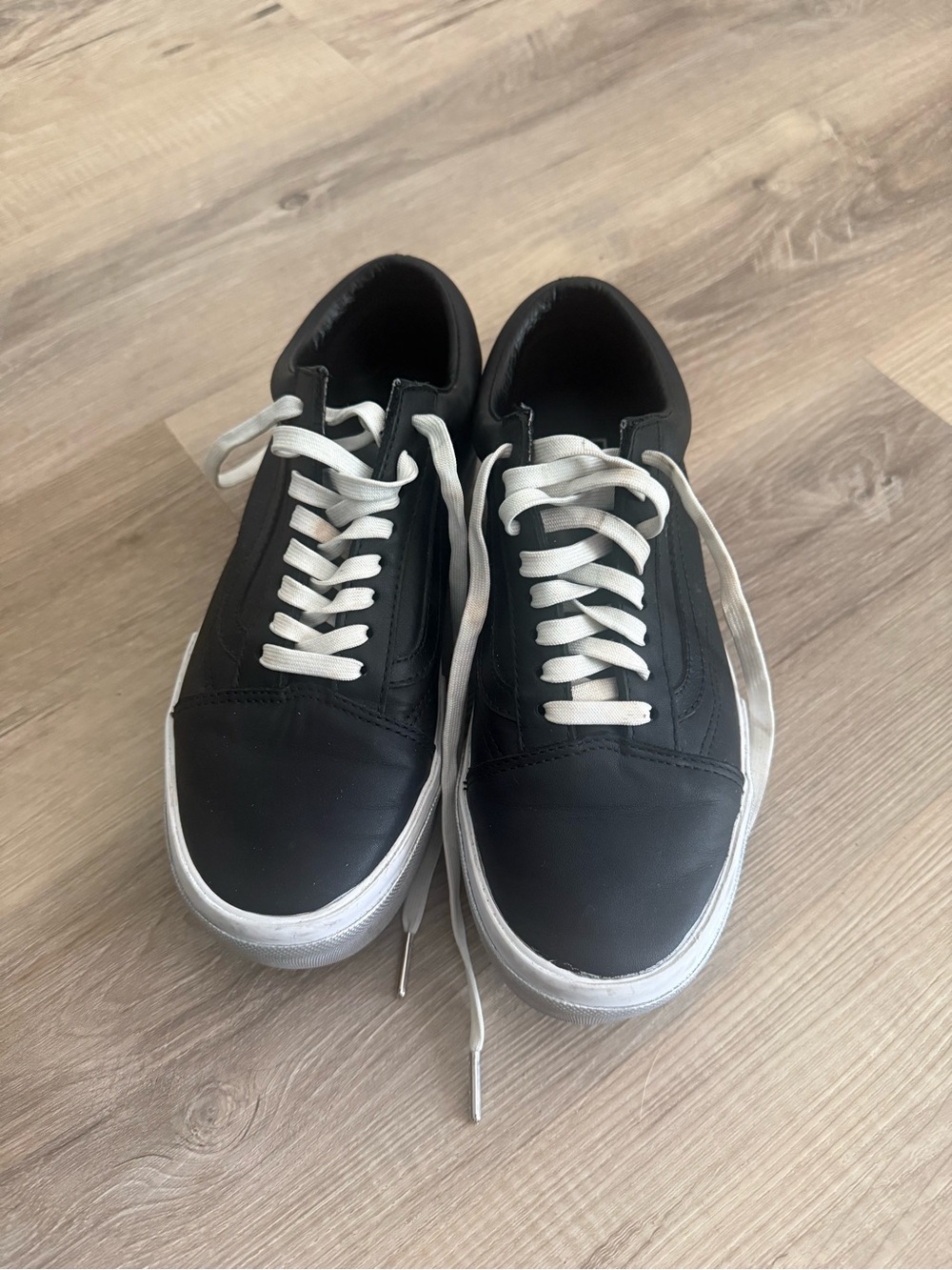 Vans Black Low-Top Sneakers with Silver Lining